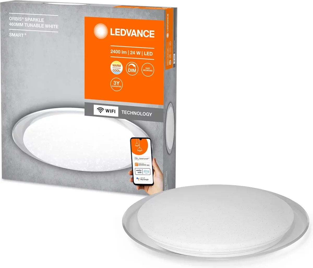 LEDVANCE Decorative Ceiling Wifi 24W Warm Wit 2700K - afbeelding 6 van 6