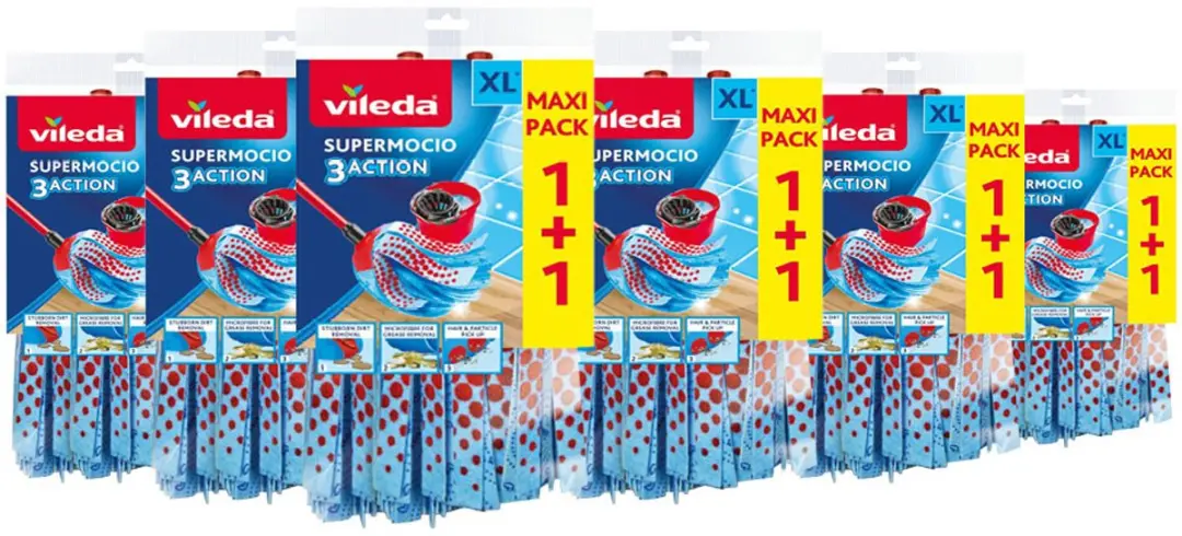 Vileda Super Mocio 3-Action Navulling - 24 Stuks
