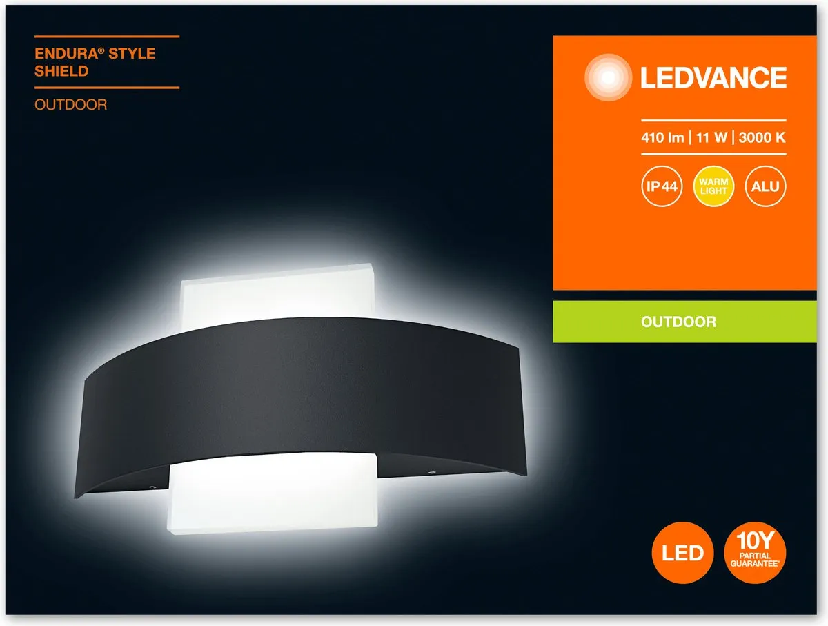 LEDVANCE Endura Style Shield Wand- en Plafondarmatuur 1x3000K - Donkergrijs - afbeelding 6 van 6