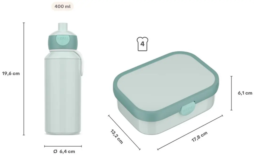 Mepal Campus Switch Lunchset 2-delig - Cool Blue/Pink