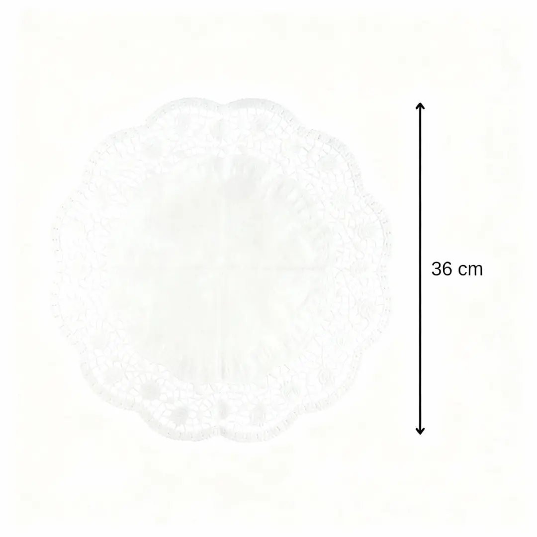 Zenker Taartplacemats Rond Wit 36cm - 15 Stuks