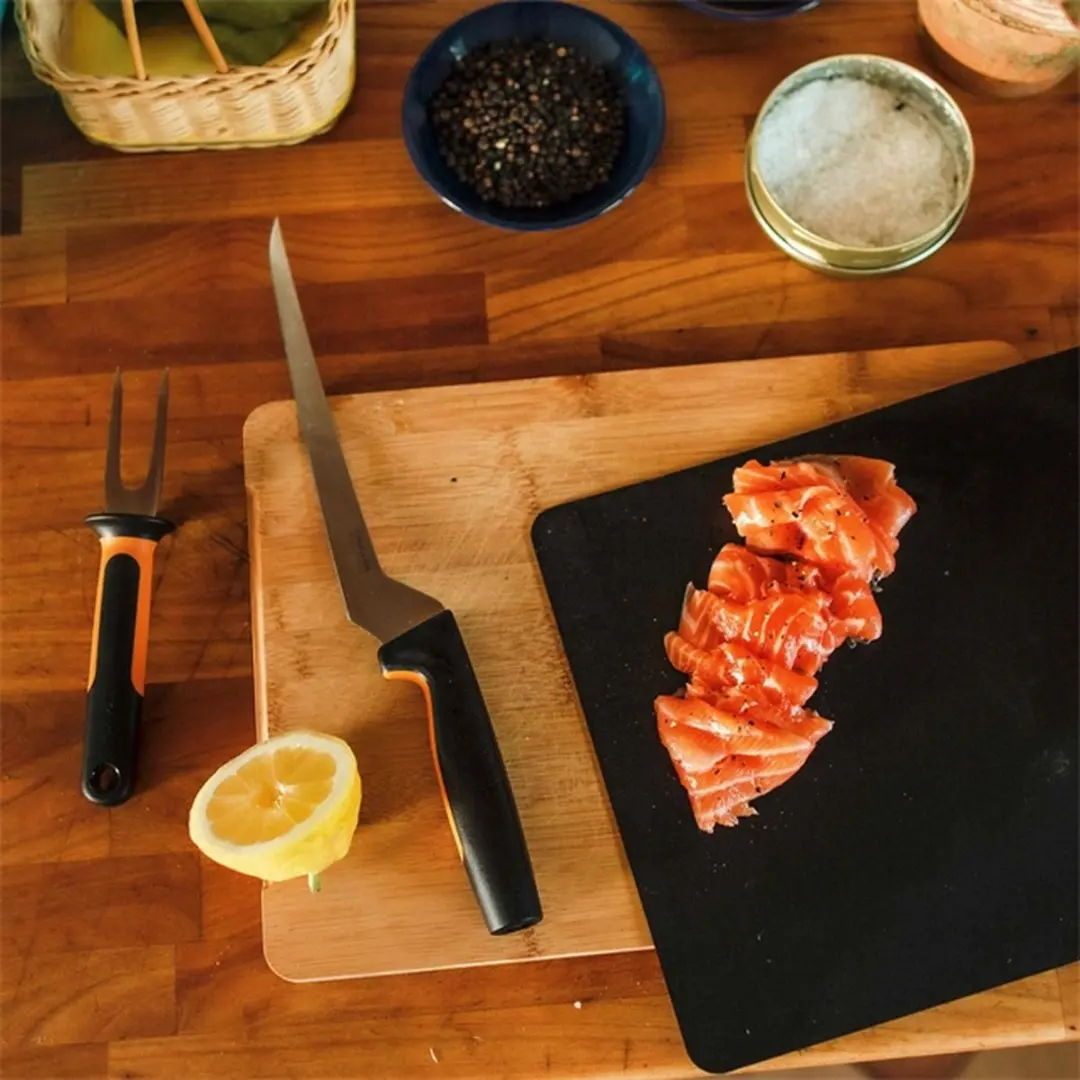 Fiskars Functional Form Fileermes 21cm - RVS - Zwart