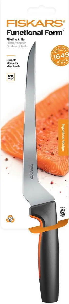 Fiskars Functional Form Fileermes 21cm - RVS - Zwart