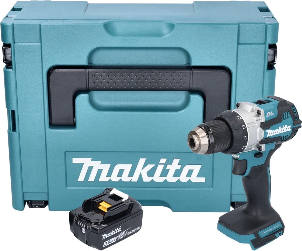 Makita DHP489F1J Accu-klopboormachine 18V 73Nm - 21 standen - 1x 3Ah - afbeelding 3 van 5