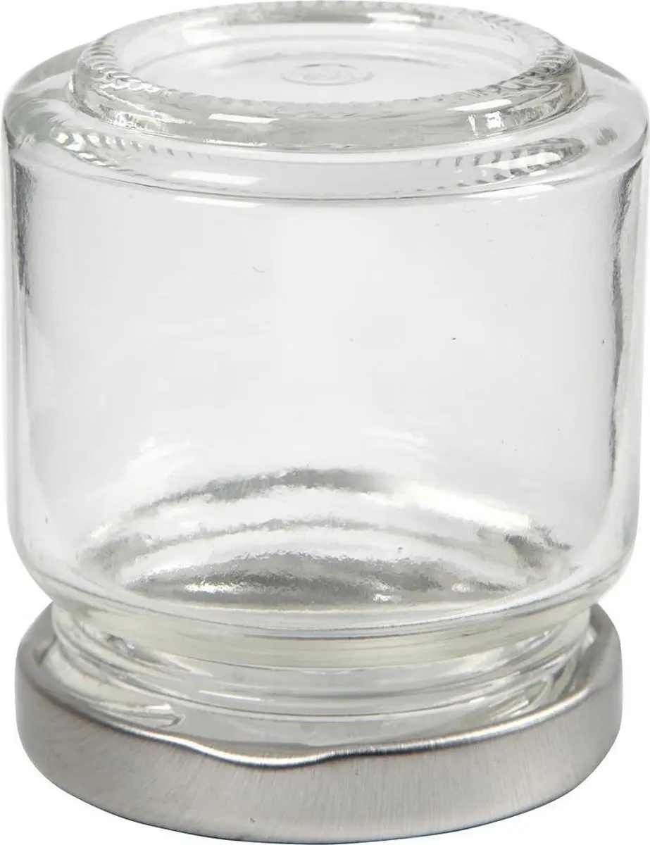 Creativ Company Glazen Bewaarpot 100ml - Transparant - 12 Stuks