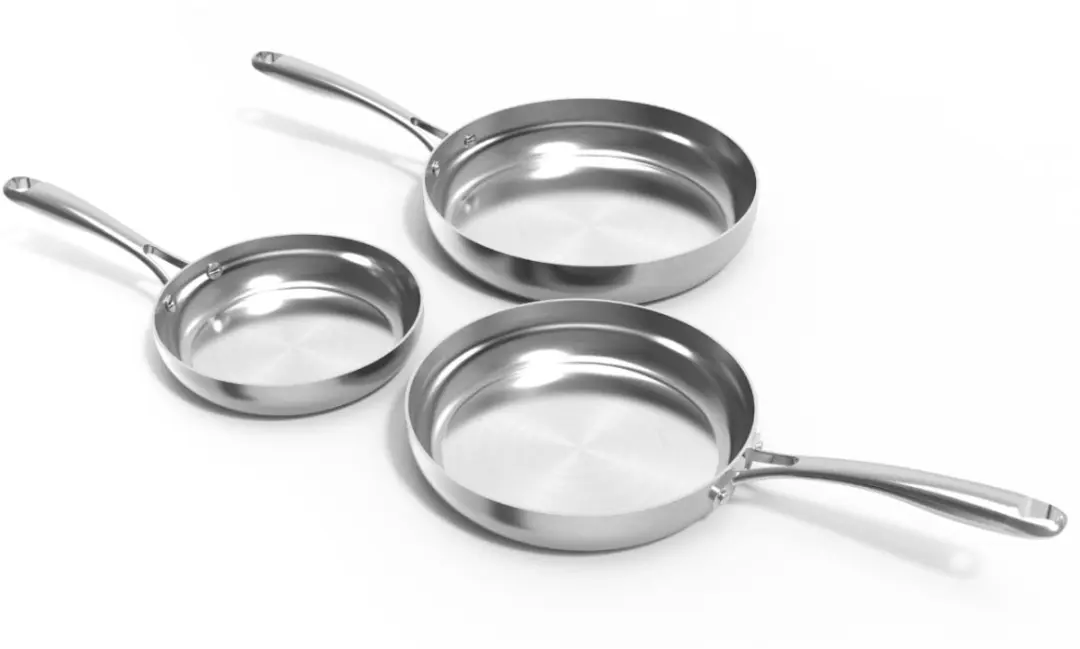 Safecourt Kitchen CW-SS-FX3 3-delige RVS Koekenpanset - 20/24/28cm