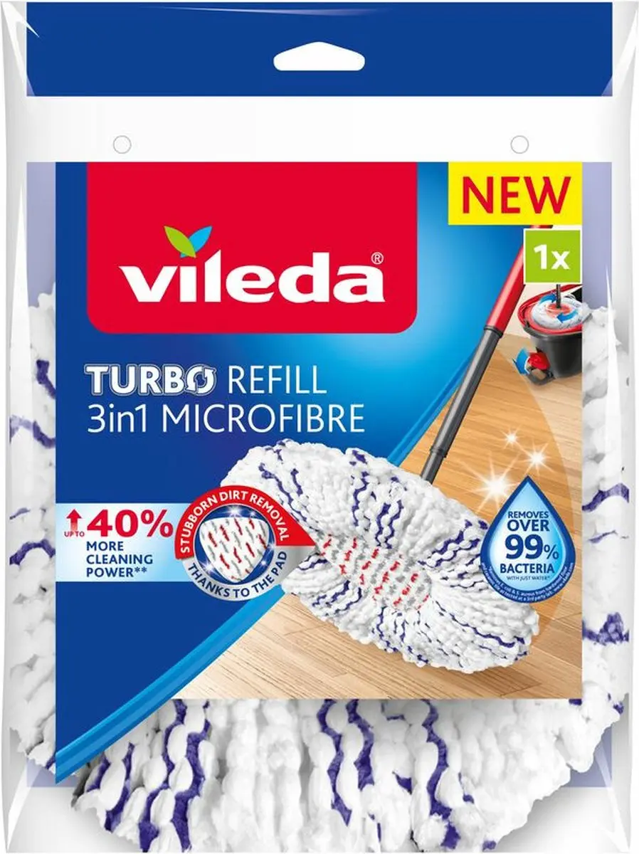 Vileda Turbo 3in1 Stofzuigerdoekjes - 25 Stuks (5x5) - Wit