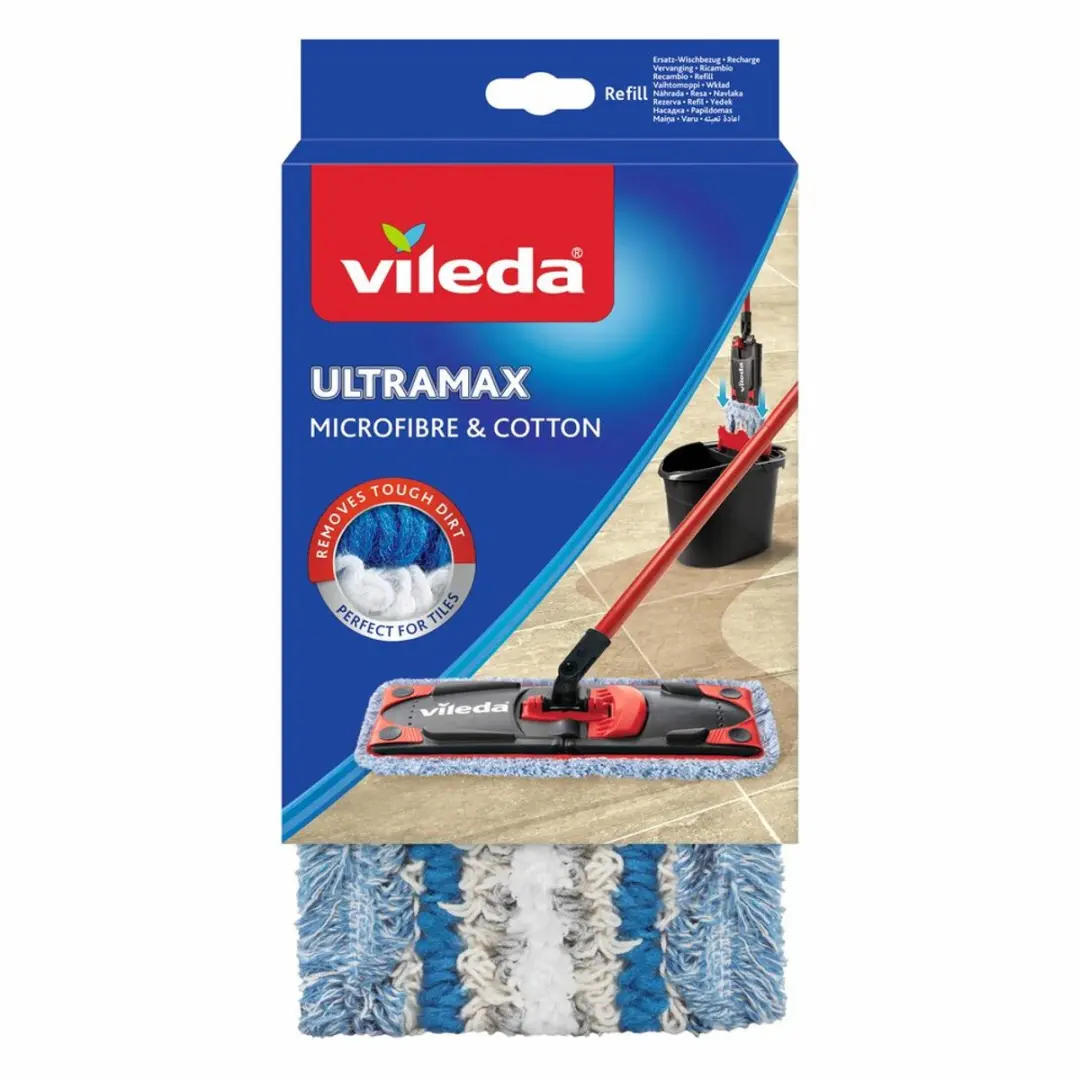 Vileda UltraMax Navulling Micro & Katoen - 2 Stuks - Rood