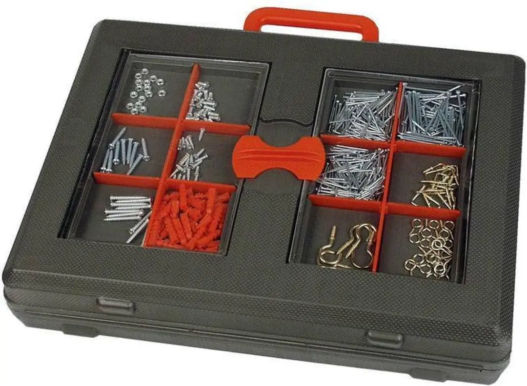 Brüder Mannesmann 408599 Gereedschapskoffer 555-delig - Grijs/rood