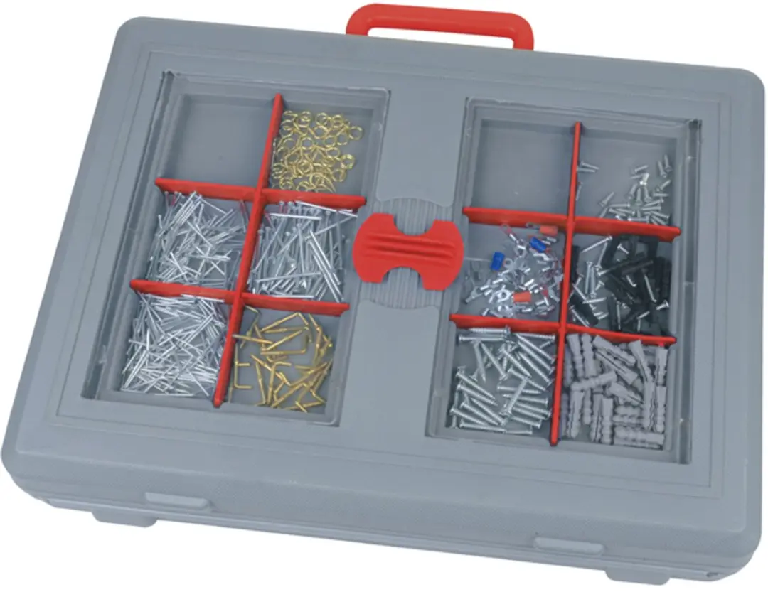 Brüder Mannesmann 408599 Gereedschapskoffer 555-delig - Grijs/rood