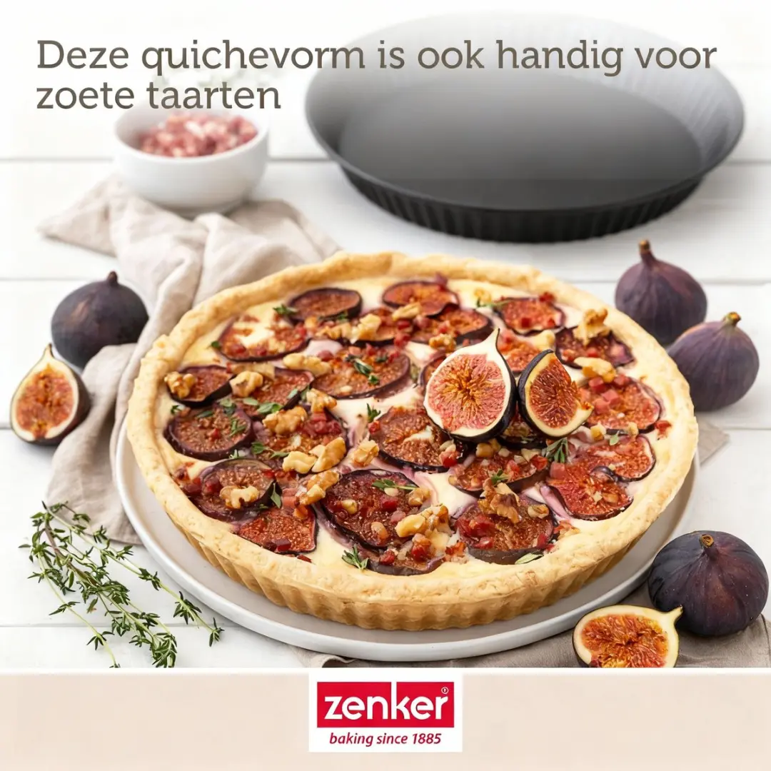 Zenker Quichevorm Lorraine 28cm - Zwart