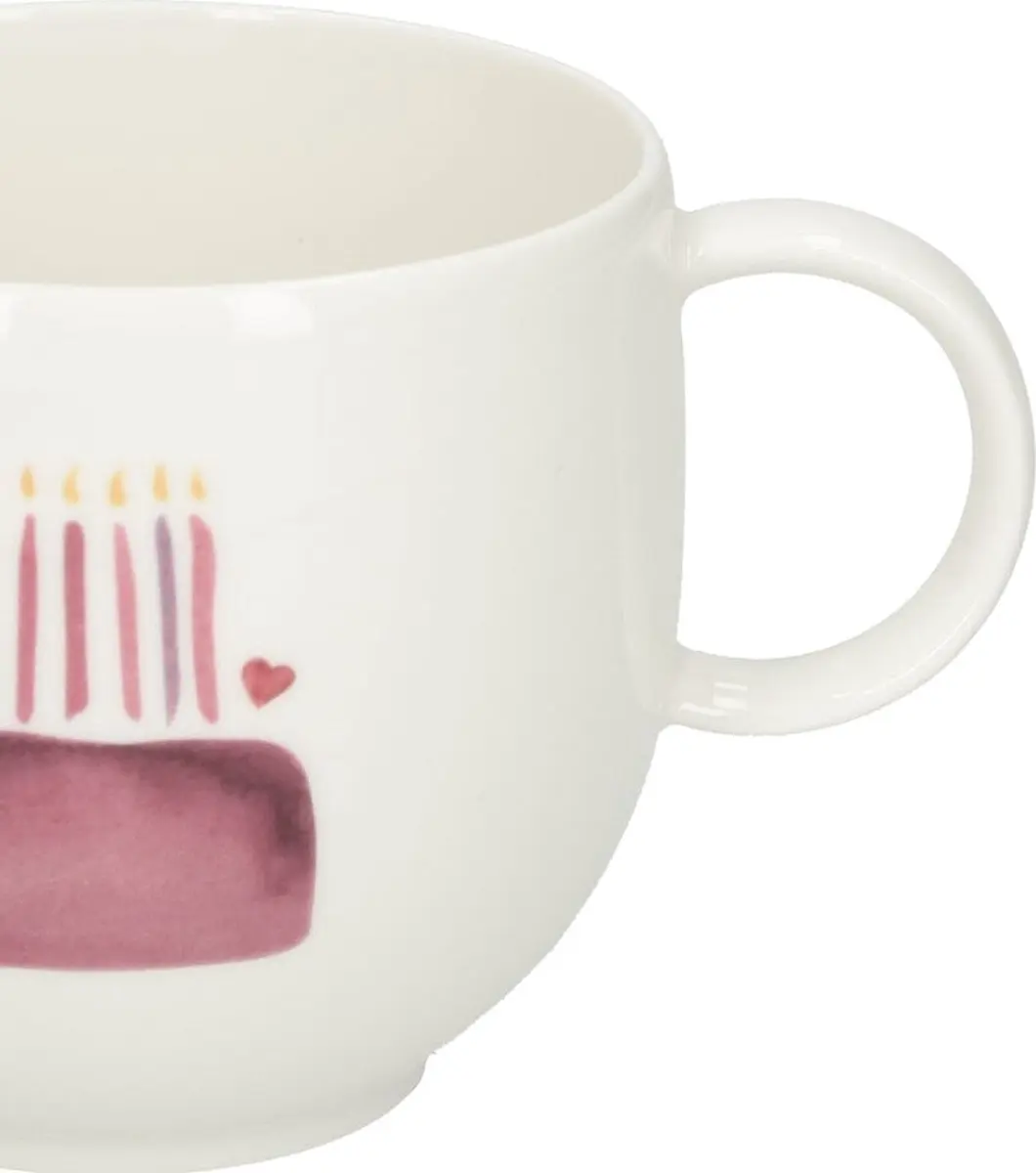 Villeroy & Boch With Love Happy Birthday Mokken - 6 Stuks Wit