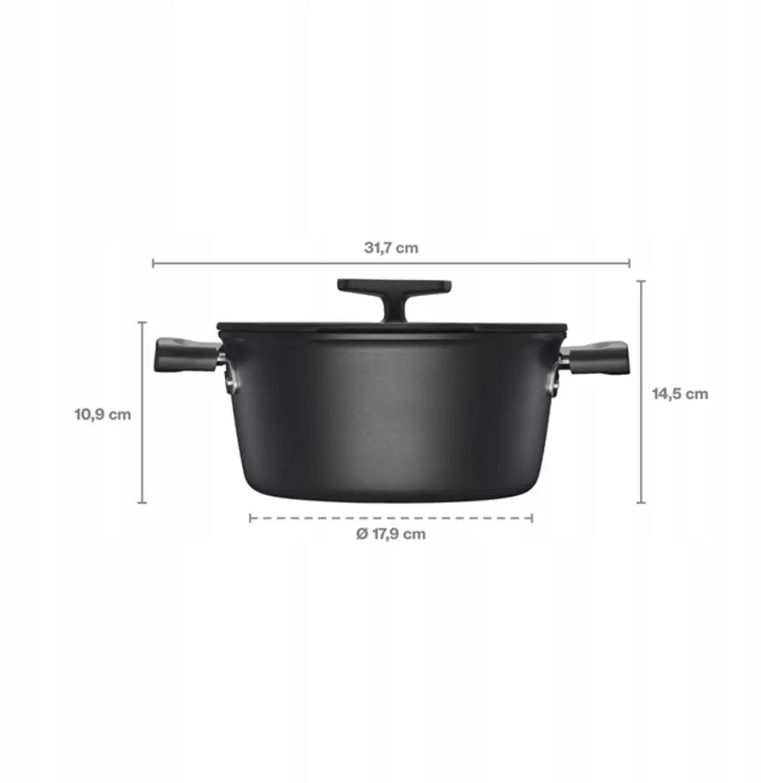 Fiskars Hard Face Pan 3,5L - Zwart
