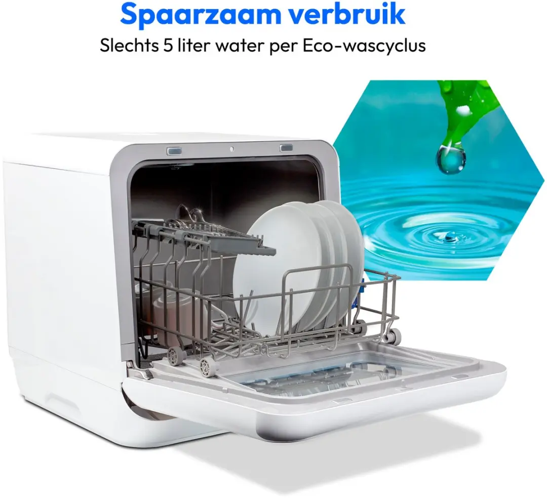 Medion DWT20 Mini-Vaatwasser 2 Couverts - Zilver - afbeelding 6 van 6