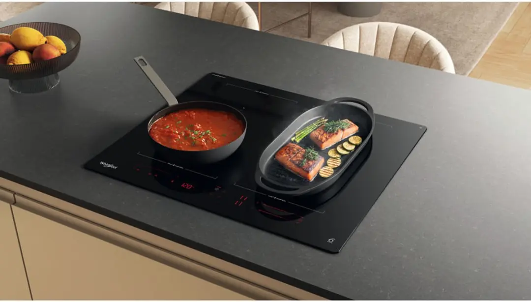 Whirlpool WTX6019DCF Inbouwinductiekookplaat 4 zones - Zwart