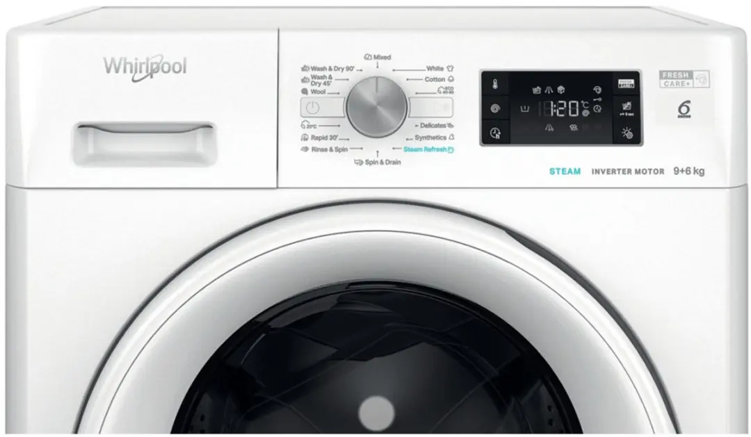 Whirlpool FFWDB 964489 WV EE Was-droogcombinatie - 9/6 kg - Wit