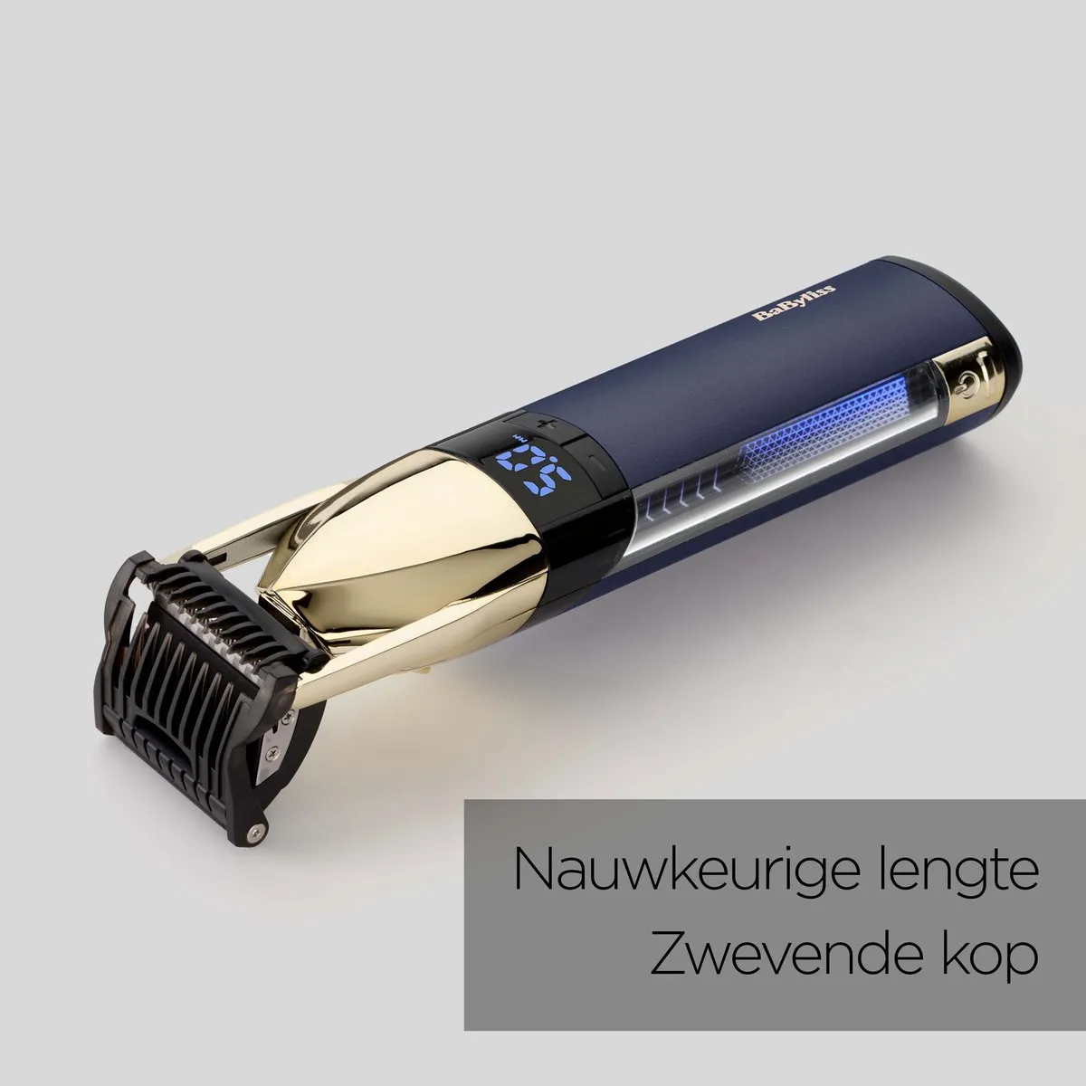 Babyliss Super-X S992E Baardtrimmer - 0.4-5.0mm - Digitaal - Blauw/Goud - afbeelding 6 van 6