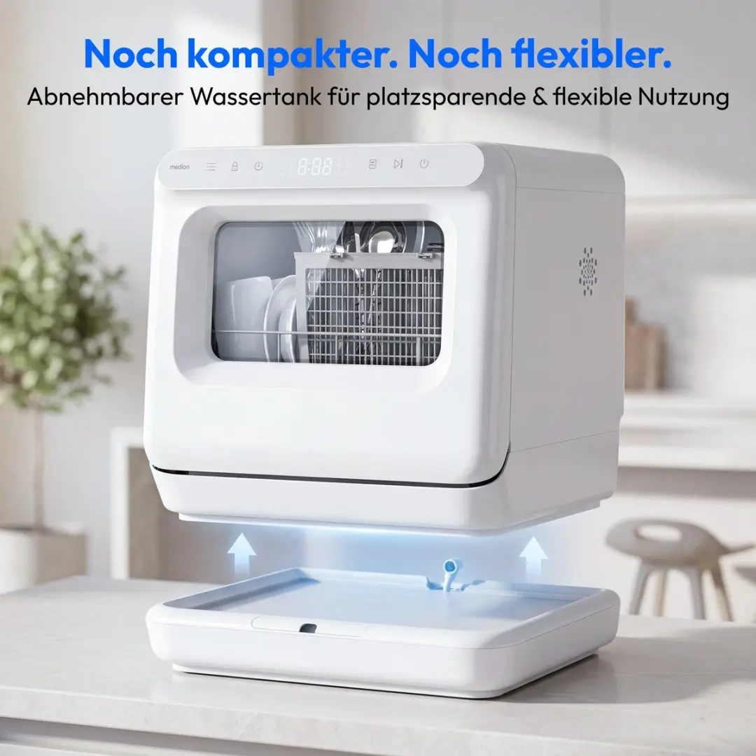 Medion MD370022 Mini Vaatwasser 3 Couverts - Wit