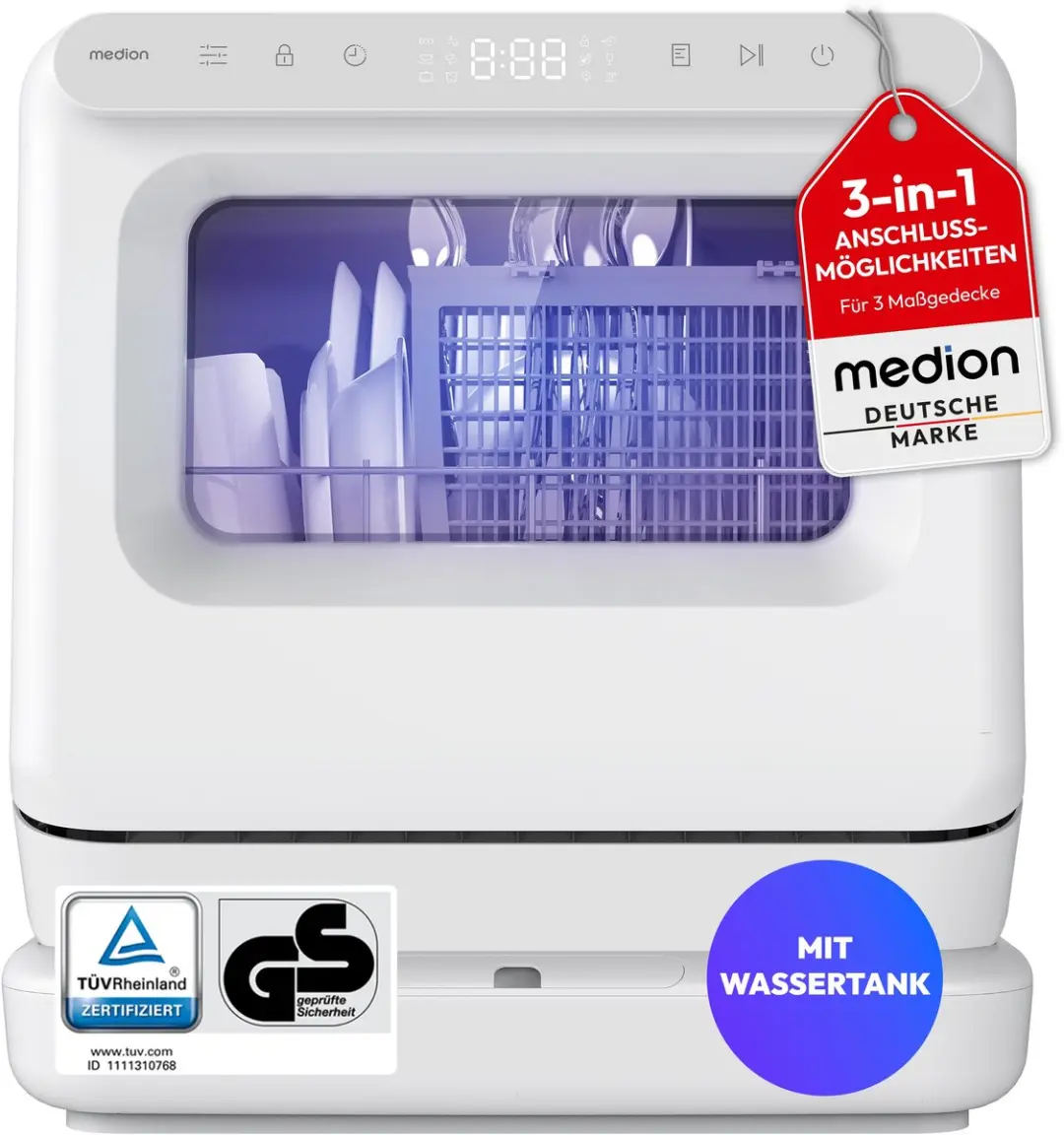 Medion MD370022 Mini Vaatwasser 3 Couverts