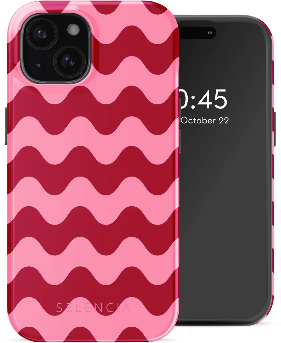 Selencia Hoesje iPhone 15 Wave Vibes Lipstick