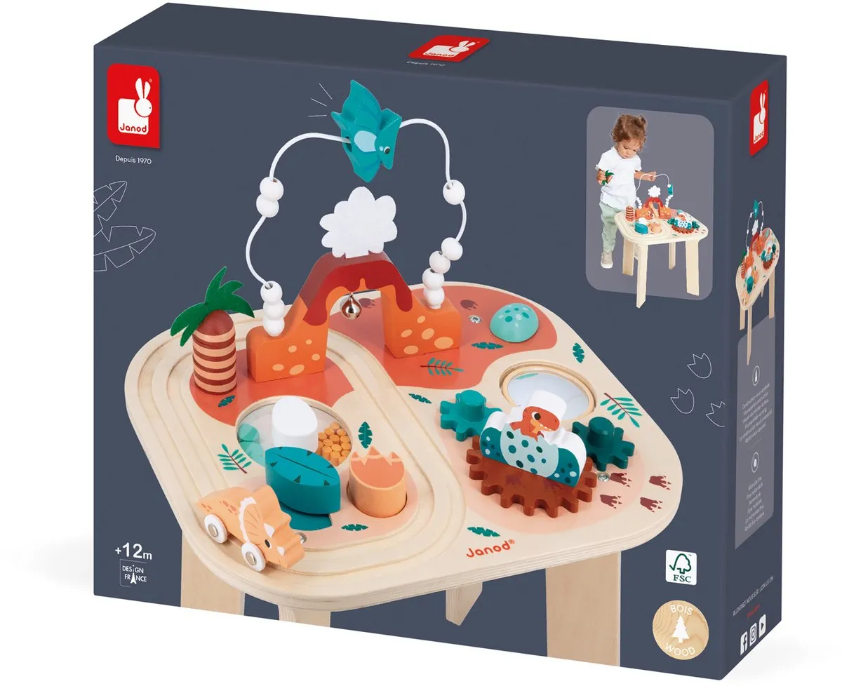Janod Dino Activiteitentafel - 8 Activiteiten - afbeelding 6 van 6