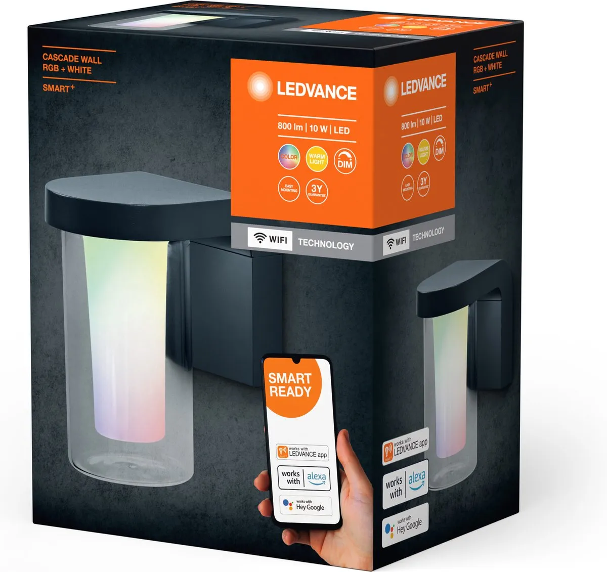 LEDVANCE SMART+ Cascade Multicolor Wandlamp - Aluminium - IP44 - afbeelding 6 van 6