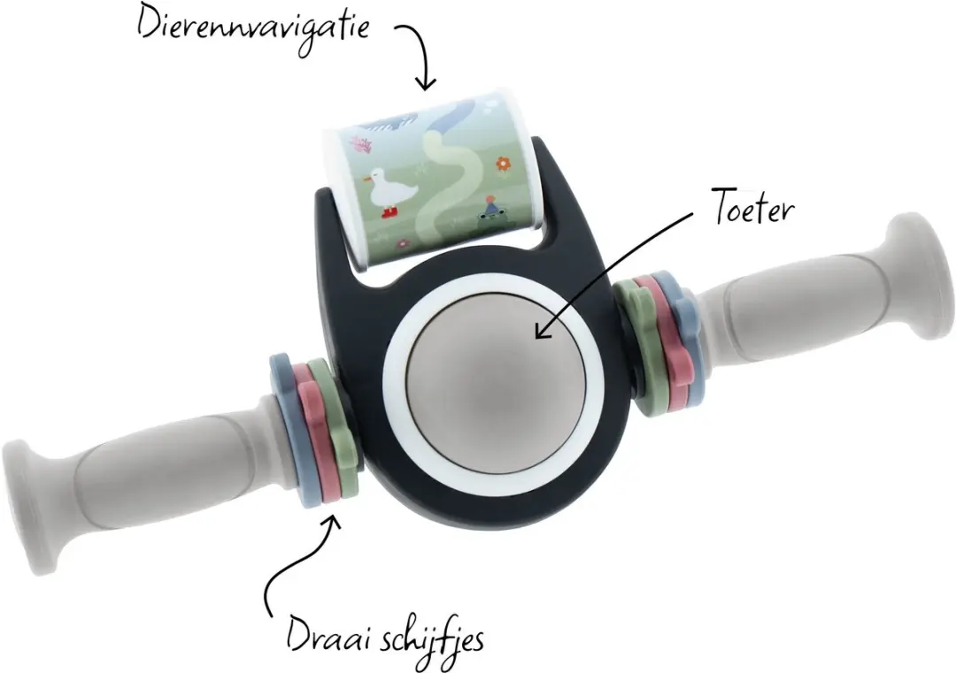 Qibbel Toybar Speelstuur - Pebble Grey