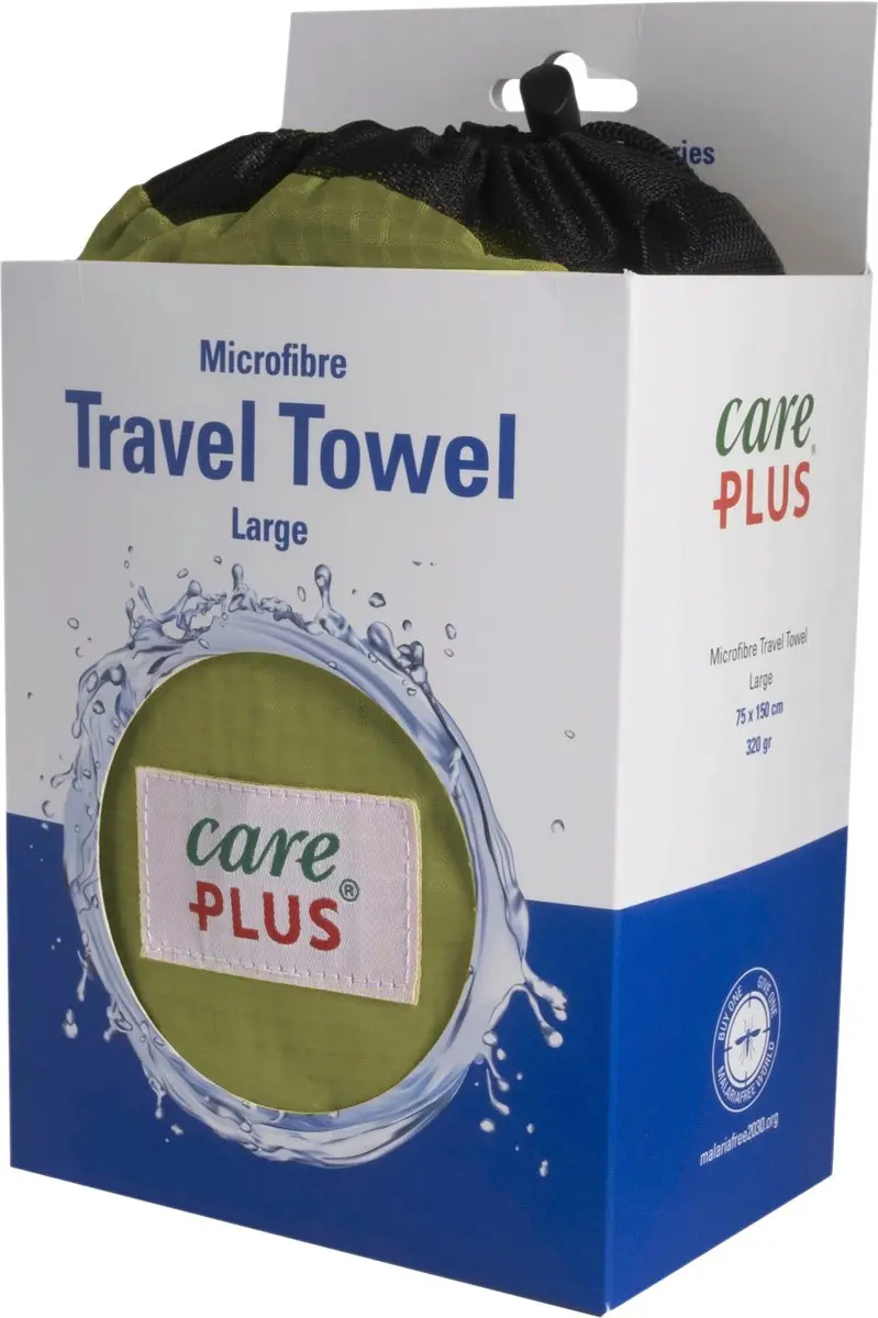 Care Plus Reishanddoek Microvezel Large 75x150cm - Groen