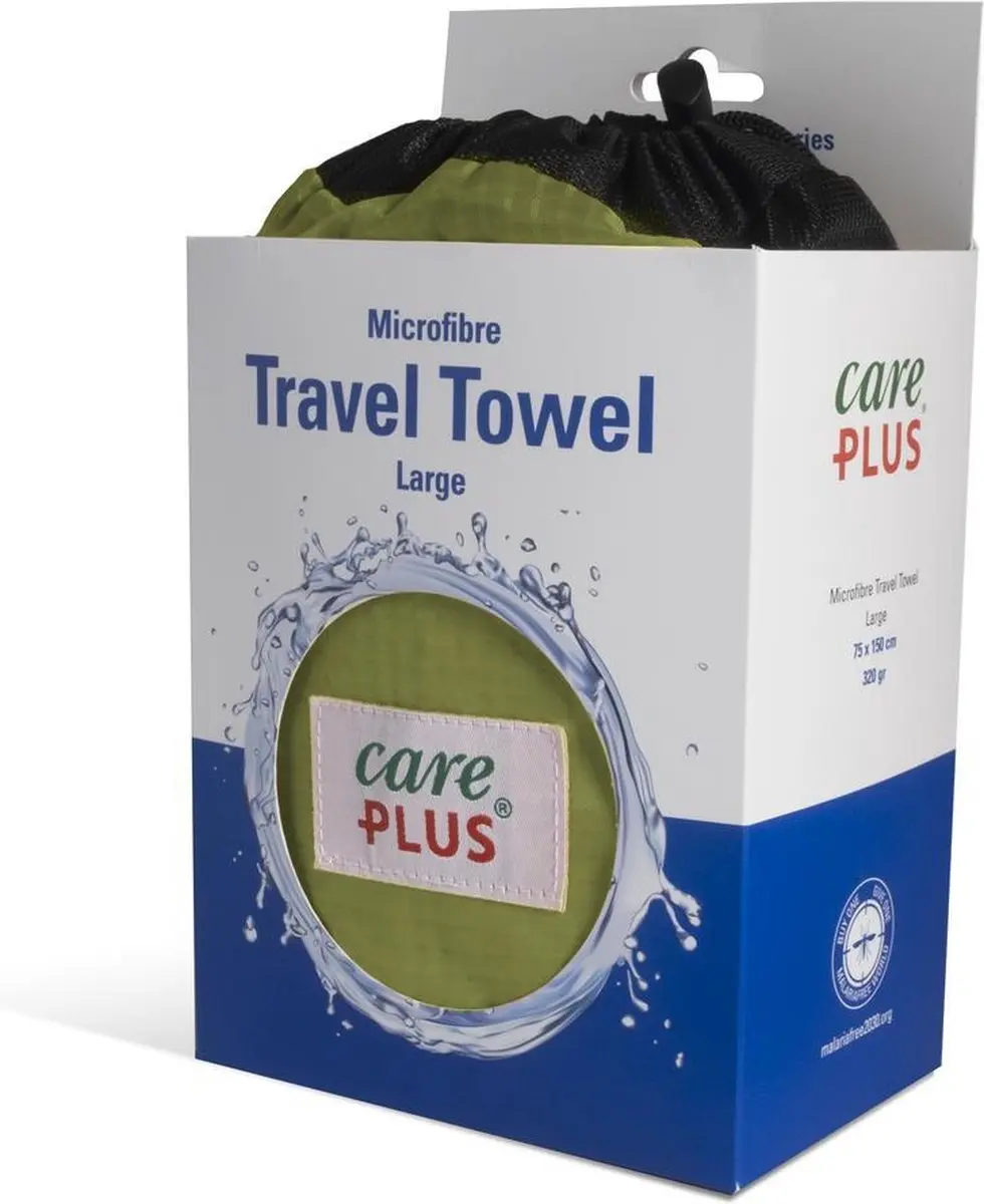 Care Plus Reishanddoek Microvezel Large 75x150cm - Groen