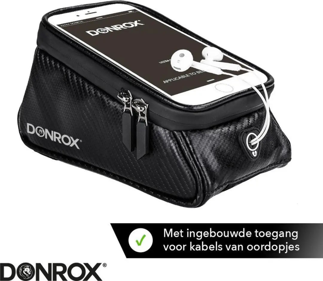 DONROX Ride F500 Fietstas 1.2L - Carbon Zwart