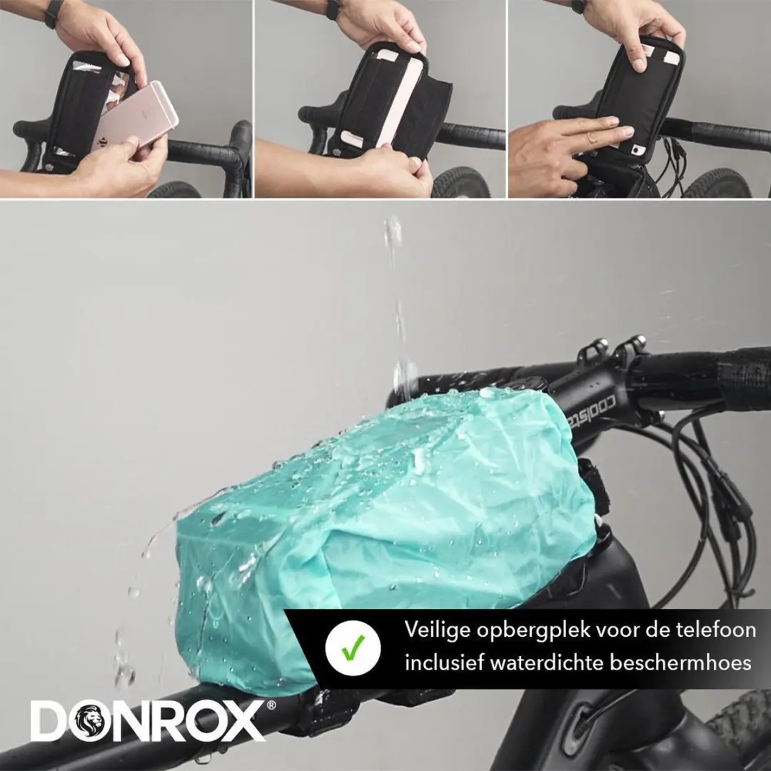 DONROX Ride F500 Fietstas - 1.2L - Mat Zwart