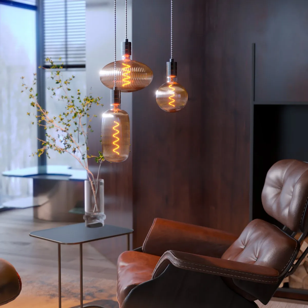 Calex Pulse Lille LED Lamp E27 - 4W - Rookglas