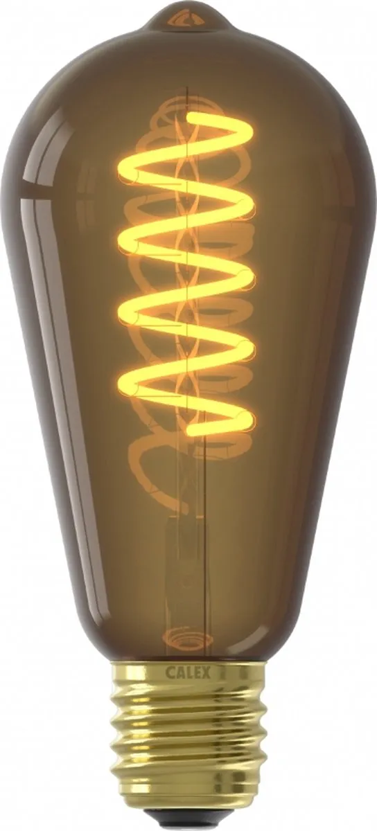 Calex LED Filament Lamp ST64 E27 4W - Warm Wit - Amber Glas