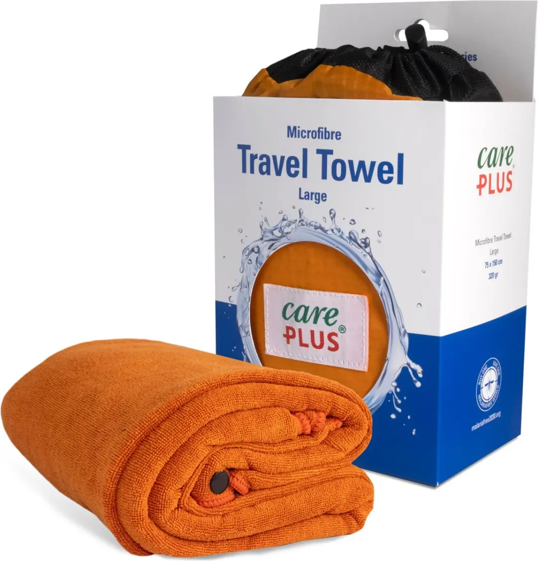 Care Plus Reishanddoek Microvezel Large 75x150cm - Oranje