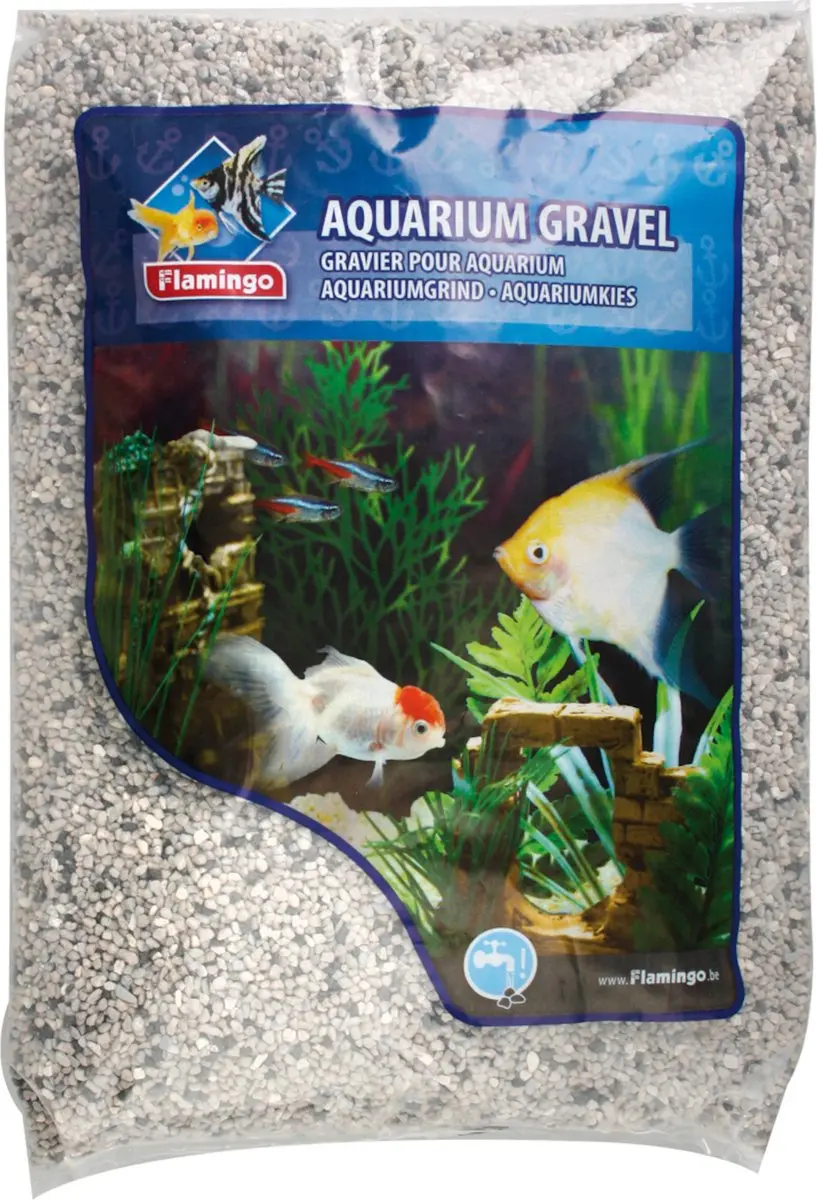 Flamingo Aquarium Grind Mercurius - 4 kg - 35x24x3.5cm Grijs