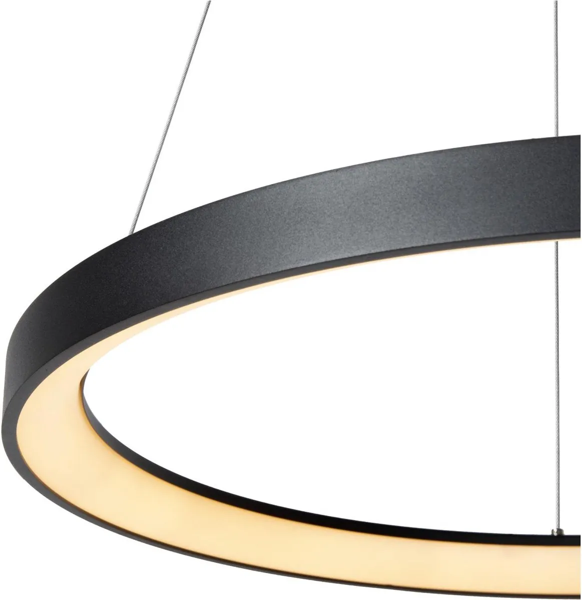 Lucide Vidal Hanglamp Ø58cm - LED 48W 2700K - Zwart