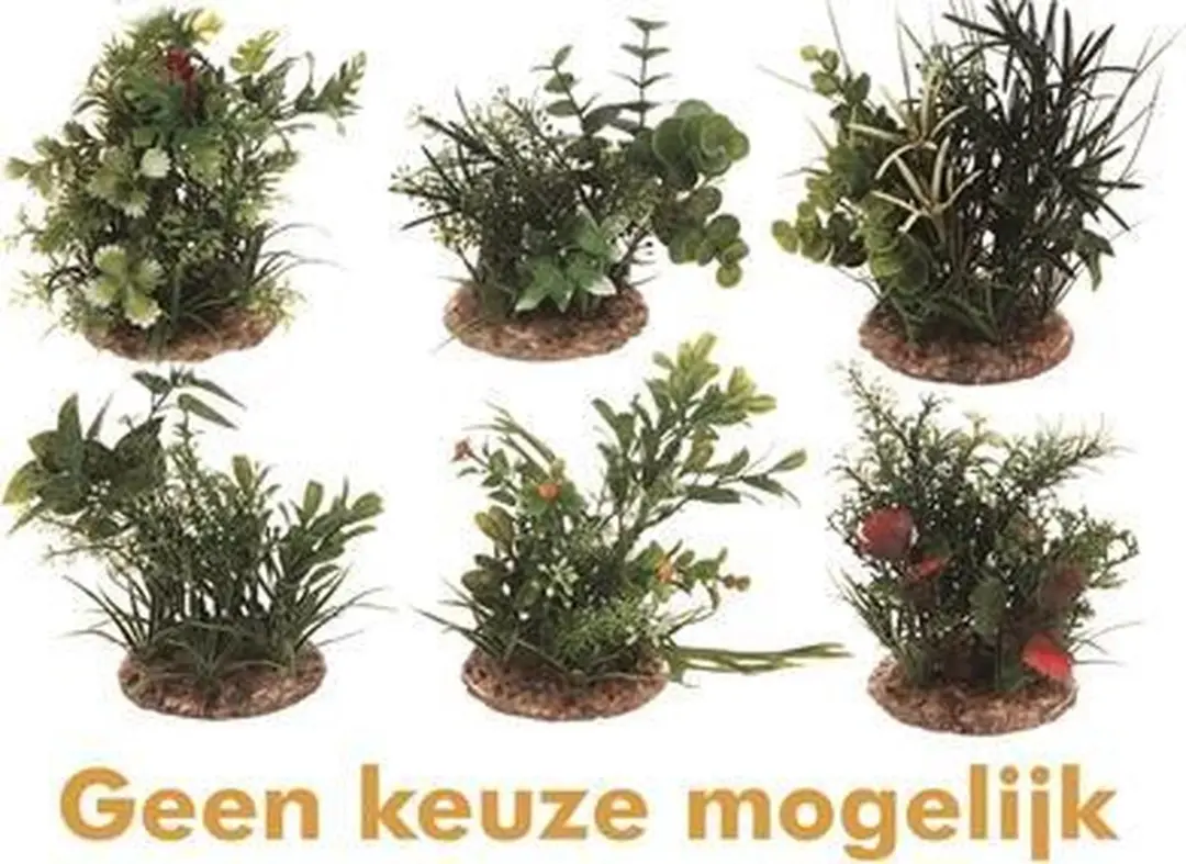 Flamingo Aquariumplant Kunststof - 15x15x15cm