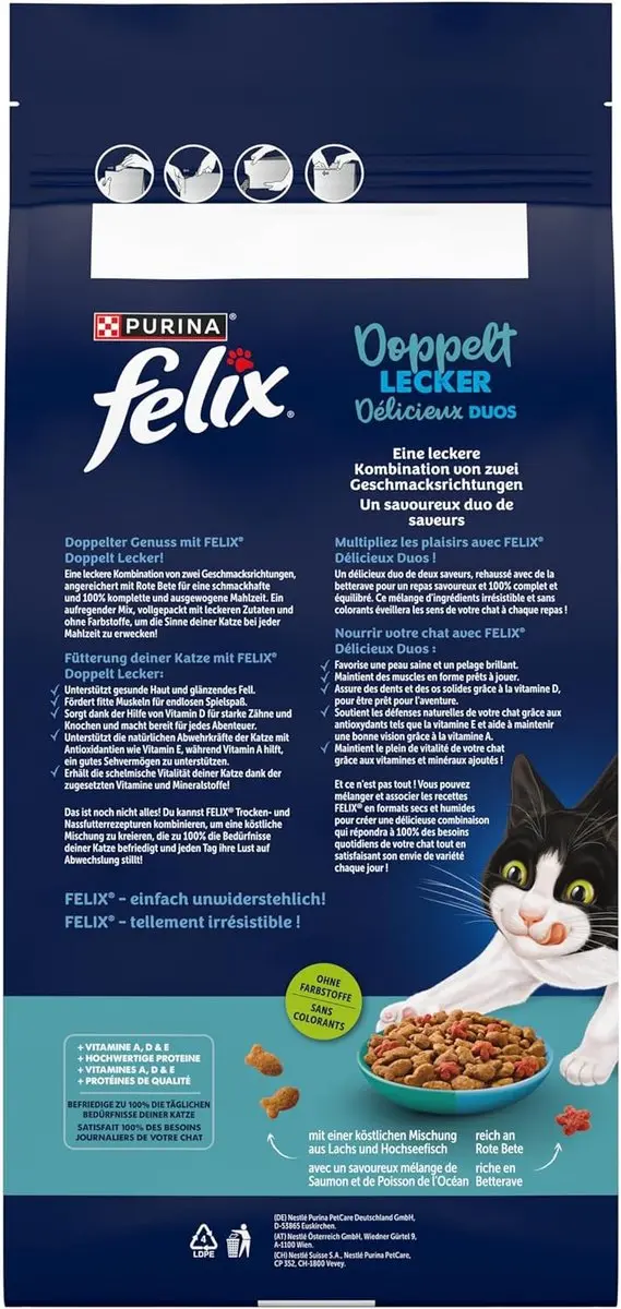 Purina Felix Dubbel Lekker Vis Droogvoer 2kg
