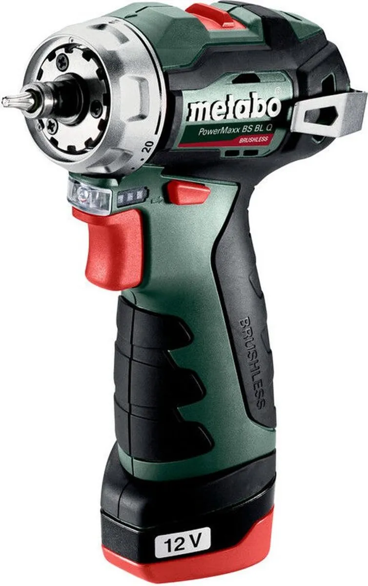 Metabo PowerMaxx BS BL Q 601749500 Accuboorschroefmachine 12V - 2x2Ah - 2 snelheden