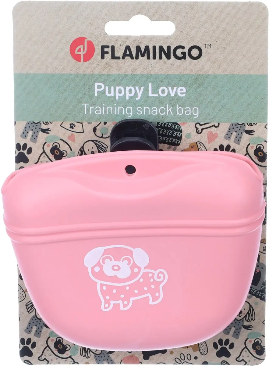 Flamingo Puppy Twix Snackhouder - 12,5x5,5x10,5cm