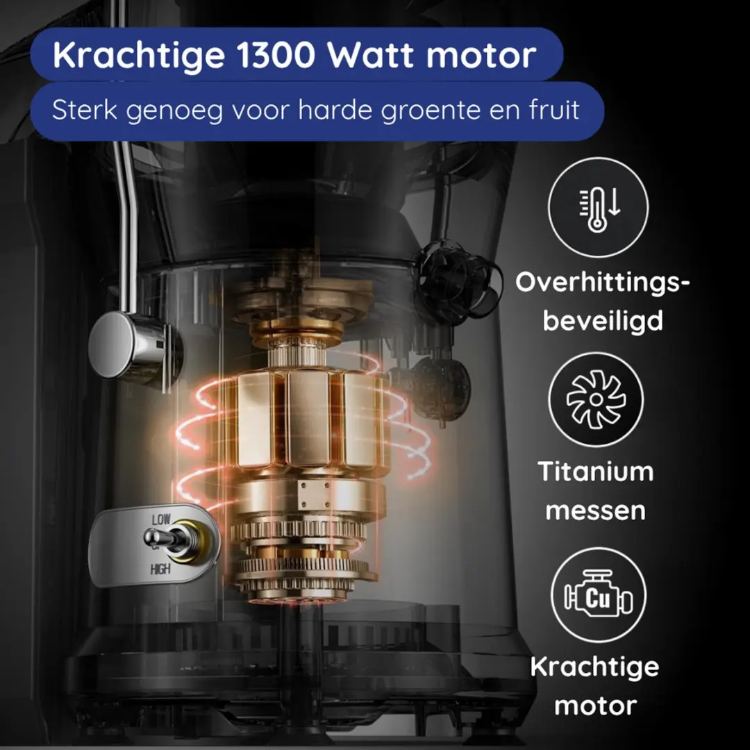 Safecourt Kitchen Sapcentrifuge JE200 - 1200W - Zwart