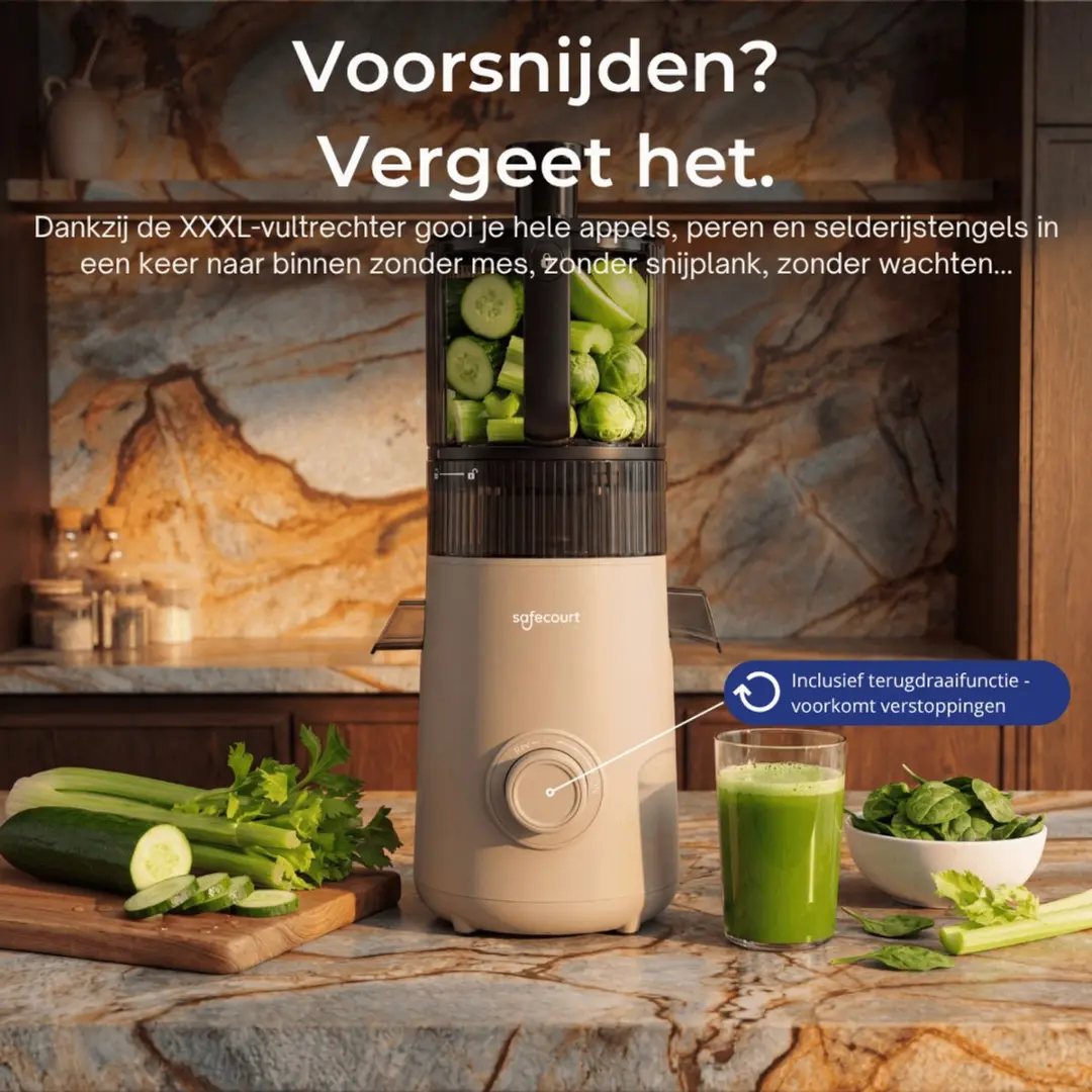 Safecourt Kitchen Slow Juicer XXL SJ600 - 600W - Beige