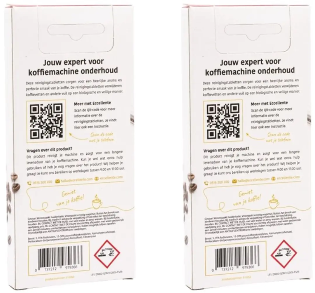 Eccellente Reinigingstabletten E-0262 - 20 Stuks - 1,6g