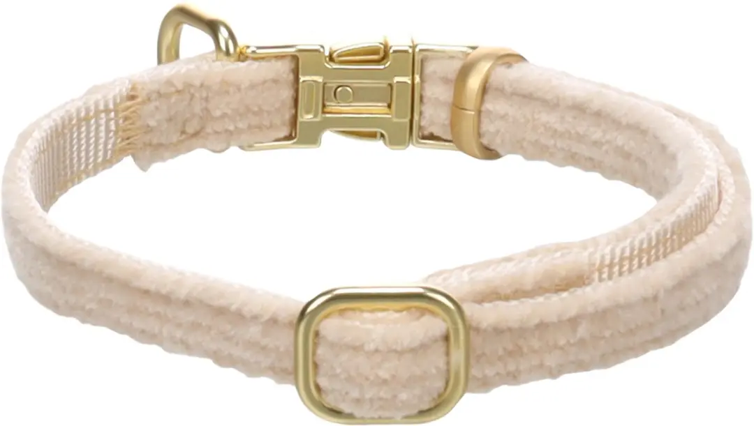 Flamingo Hond Halsband Saba Beige XS