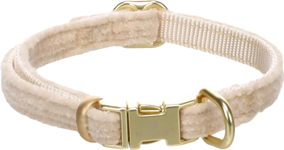 Flamingo Hond Halsband Saba Beige XS