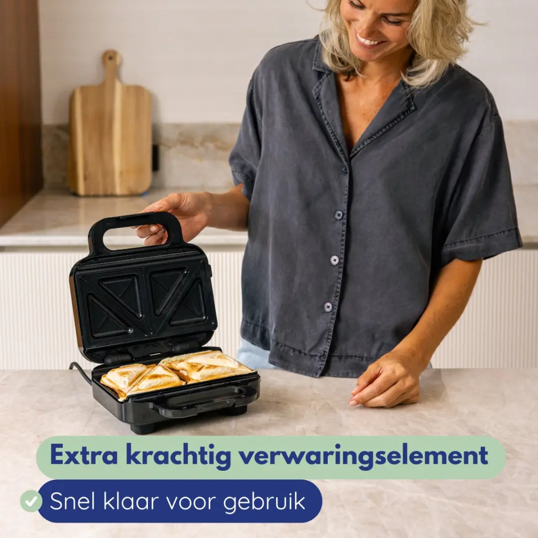 Safecourt Kitchen CG400 3-in-1 Grill - 820W - 4 Sandwiches