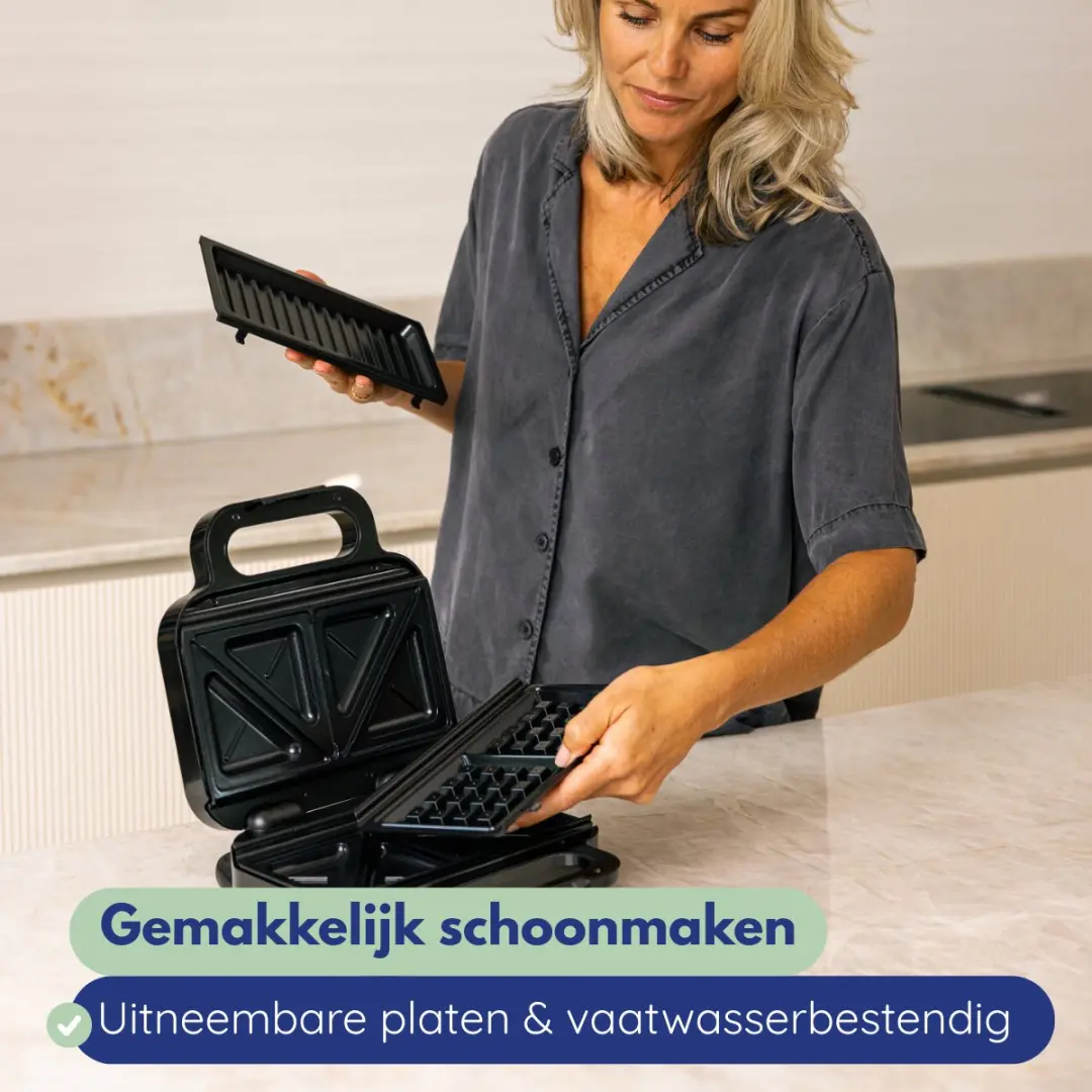 Safecourt Kitchen CG400 3-in-1 Grill - 820W - 4 Sandwiches