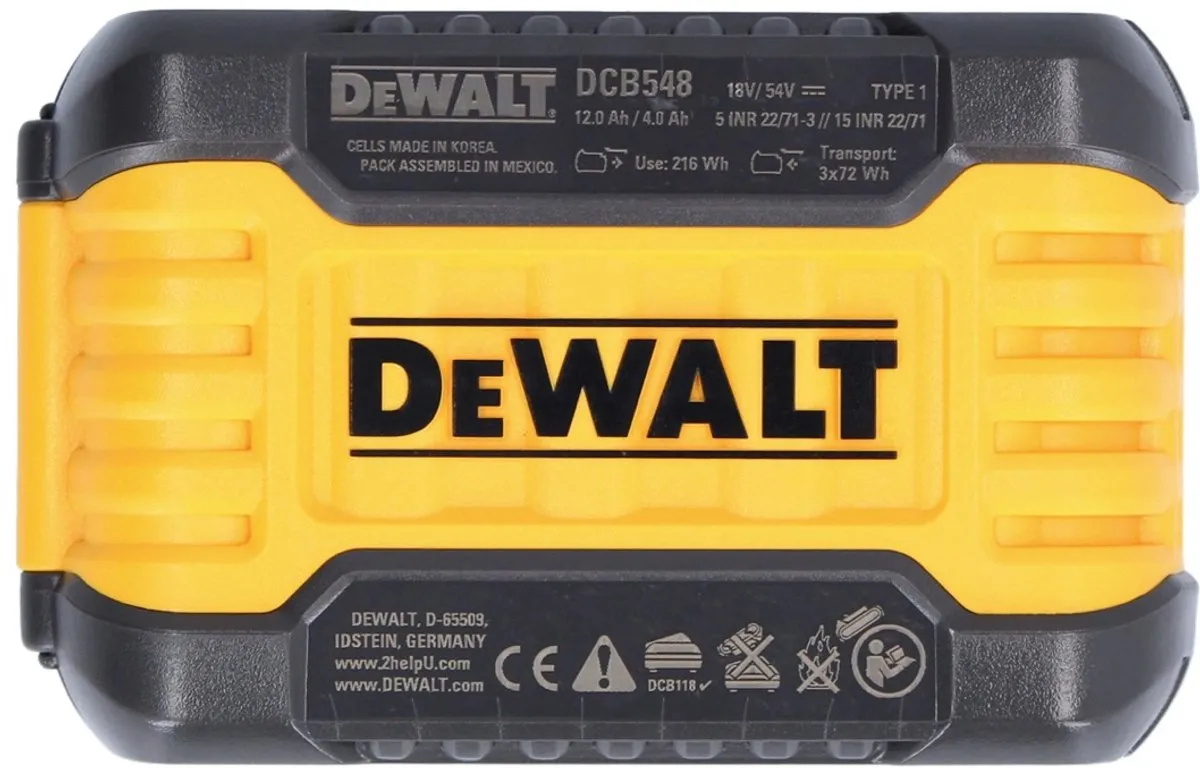 DeWalt DCB548Y2-XJ Accu 54V 12Ah - 2 Stuks