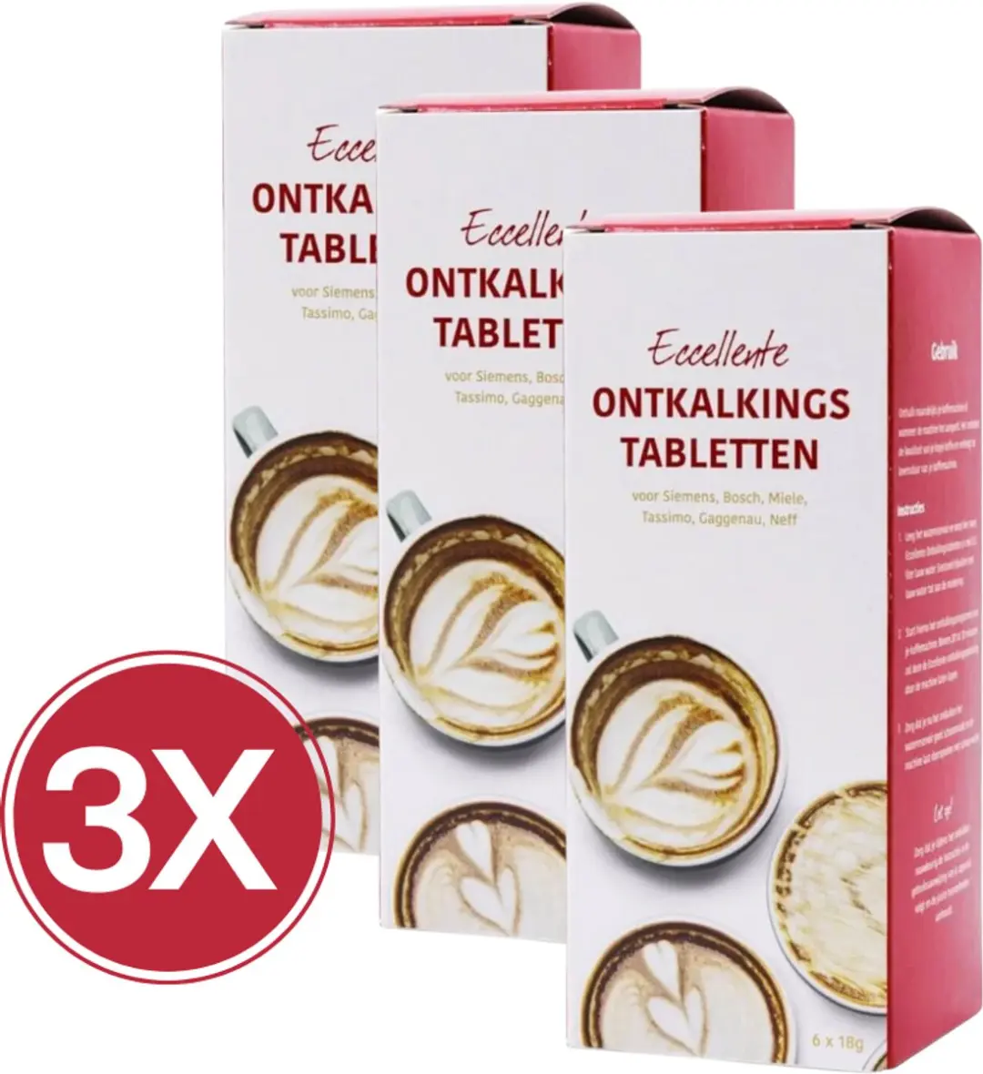 Eccellente Ontkalkingstabletten E-0431-3 - 18 Stuks - o.a. Jura