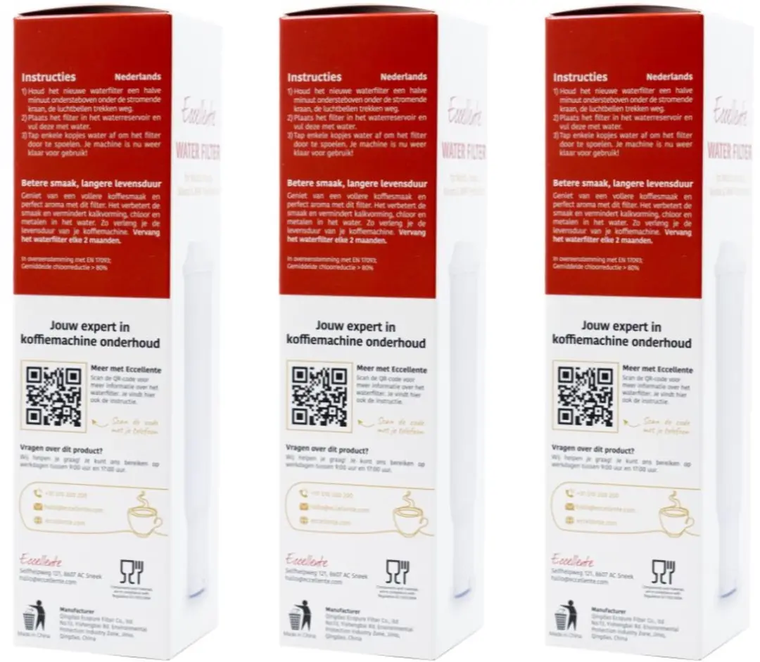 Eccellente Waterfilter E-0274-3 - 3 Stuks